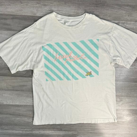 Vintage Beach Patrol Single Stitch White Crewneck T-Shirt Size XXL - Picture 1 of 7